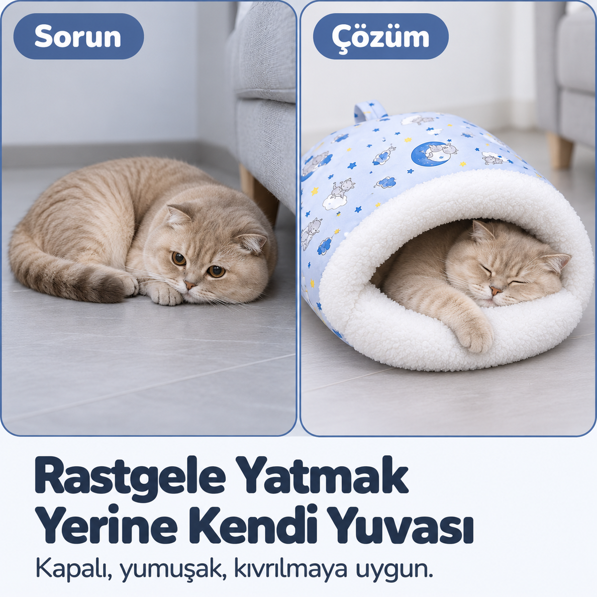 Peluş Kedi Uyku Tulumu